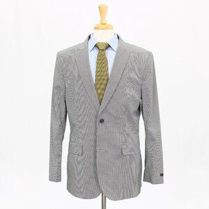 Express 42L Gray Check 2-Button Sport Coat Blazer Jacket B667